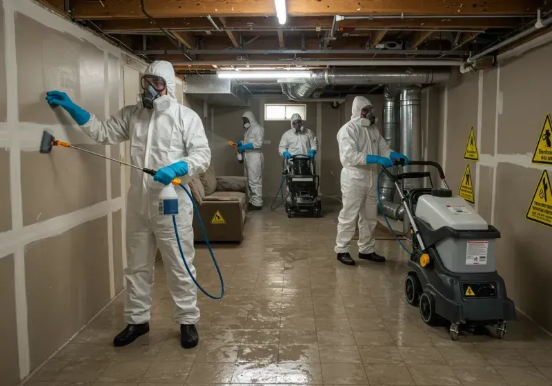 Basement Moisture Removal and Structural Drying process in Rio Dell, CA